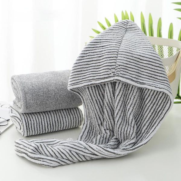 

towel coral velvet hair-drying cap bamboo charcoal fiber female hair wiping absorbent bath headcloth thickened