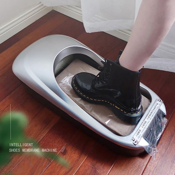 

automatic shoes cover machine with film disposable shoe membrane dispenser household stepping booties maker covers