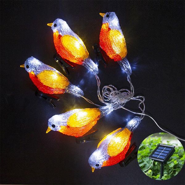 

bird-shaped solar light outdoor garden waterproof clip five birds lamps
