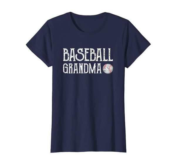 

womens baseball grandma shirt vintage grandmother granny gift tee, White;black