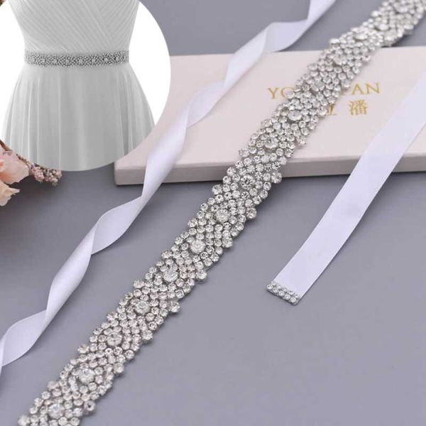 

wedding sashes ueen s28b luxury beaded applique belt bling skinny womens waist belts bridal sash rhinstone custom, White