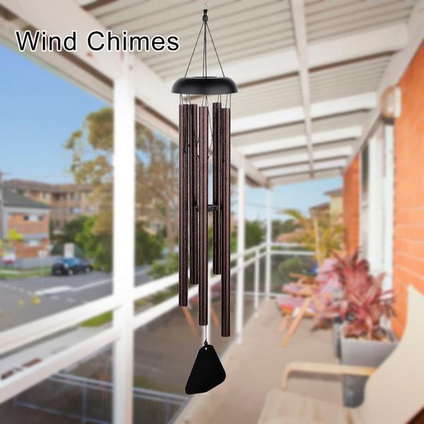 

decorative objects & figurines 5 pc metal tubes wind chimes outdoor amazing grace music sound balcony decor for birthday gift room garden pa