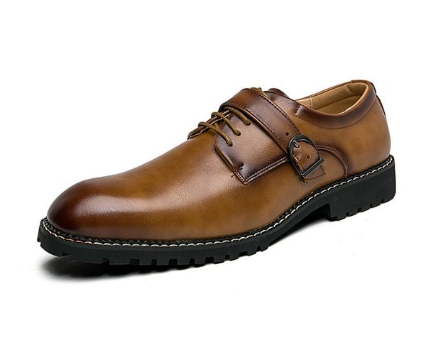 

men luxurys dress shoes spring autumn fashion formal suit shoe leather wedding party style mens boots, Black