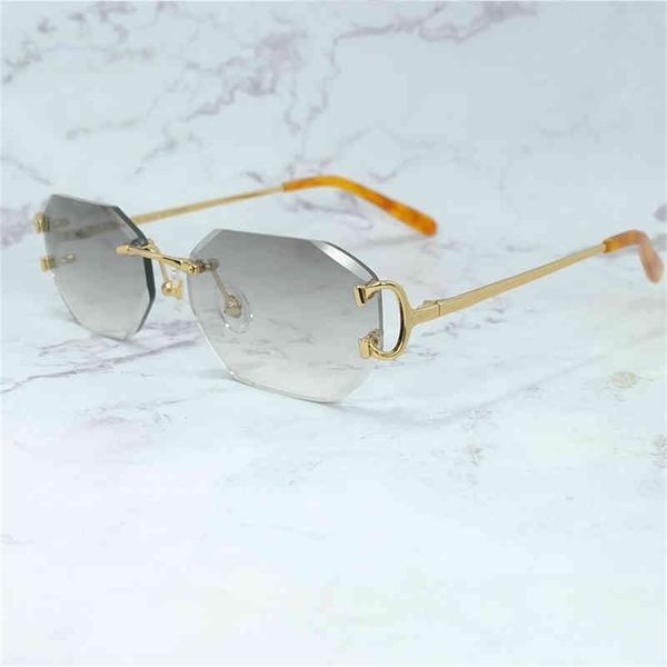 

80% off wholesale diamond cut sunglasses custom shades eyewear vintage rimless sun glasses classic mens sunglass, White;black