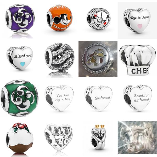 

new 2021 100% 925 sterling silver crown love charm fit diy original bracelet fshion jewelry gift1111, Black