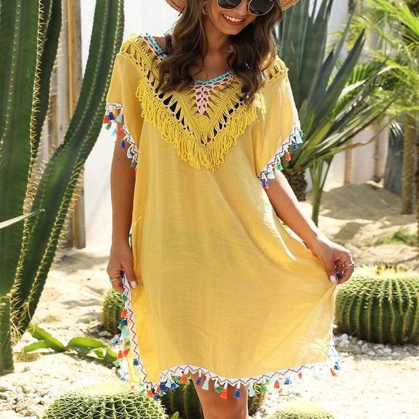 

women's swimwear bikini cover ups for beach dress 2021 knit swim wear summer swimsuit coverup bathing suites beachwear, White;black