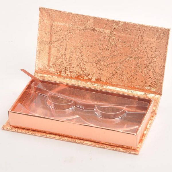 

false eyelashes 10/lot wholesale eyelash packaging box lash boxes package custom rectangle magnetic rose gold mink lashes makeup case vendor