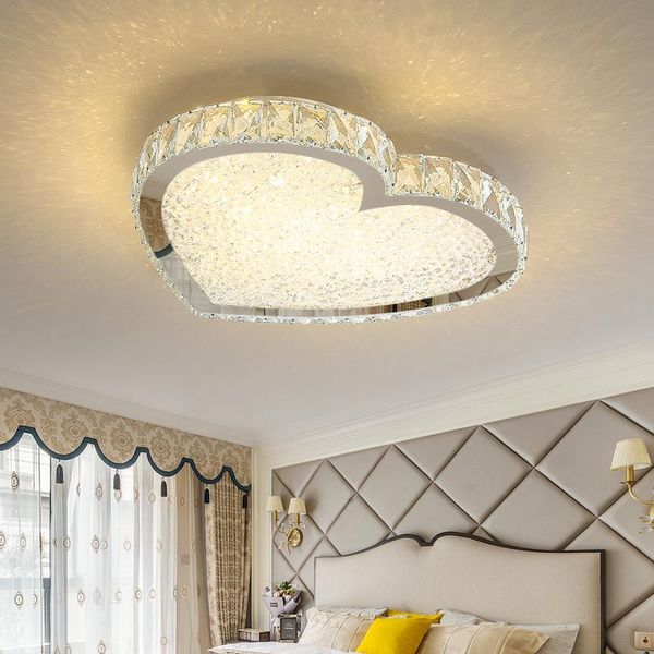 

ceiling lights led crystal dining room luxury silver light living lamps bedroom fixture kitchen