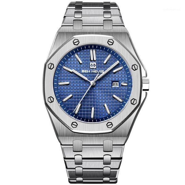 

wristwatches ben nevis 2021 fashion men quartz watches waterproof sports relogio masculino, Slivery;brown