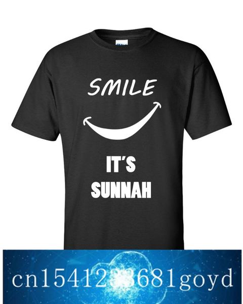 

men's t-shirts young fashion funny t shirts men clothing islamic novelty gift t-shirt smile design sale tees, White;black