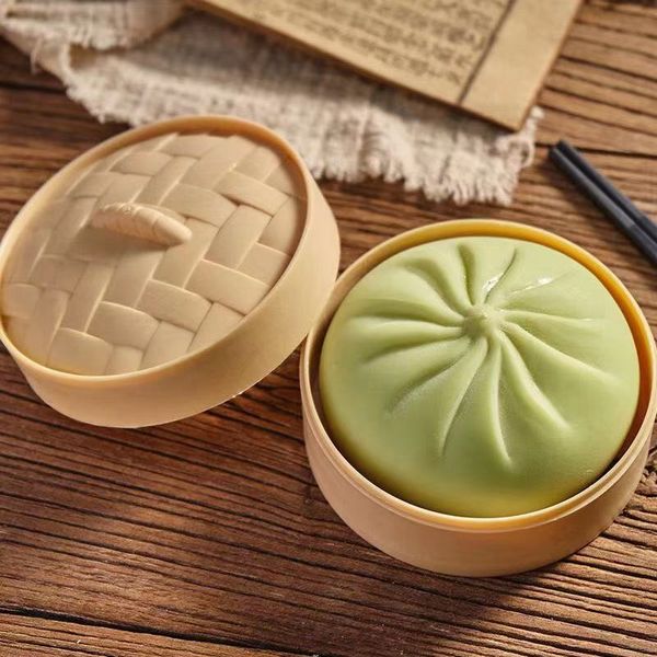 Fidget Toys Squeeze Antistress Steamer von gedämpften gefüllten Brötchen Spielzeug Squishy Squishies Niedlicher Streich Mochi Lustiger Stressabbau Entlüften Scherzgeschenk 0683