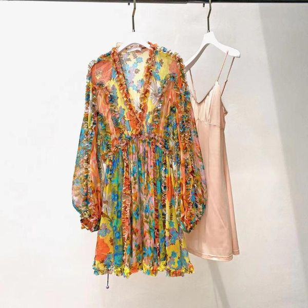 

casual dresses women 100% silk temperament floral dress, Black;gray
