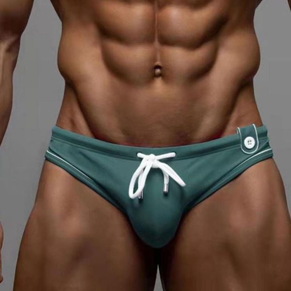 

underpants breathable men panties briefs button colorful swimming elastic tatting mid rise underwear, Black;white