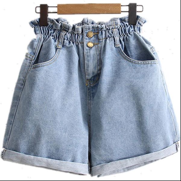 

b2930 women jeans summer korean version womens fashion loose thin wide leg high waist denim short wholesale, Blue