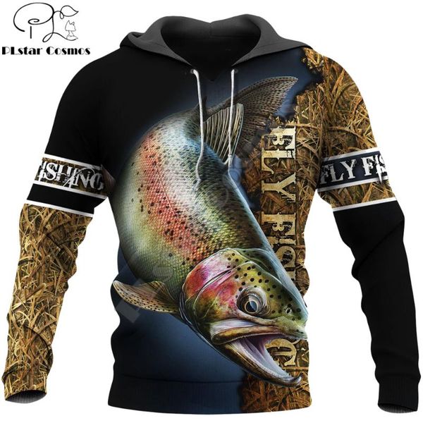 

men's hoodies & sweatshirts cool fishing art 3d printed men hoodie harajuku streetwear pullover autumn sweatshirt casual jacket t, Black