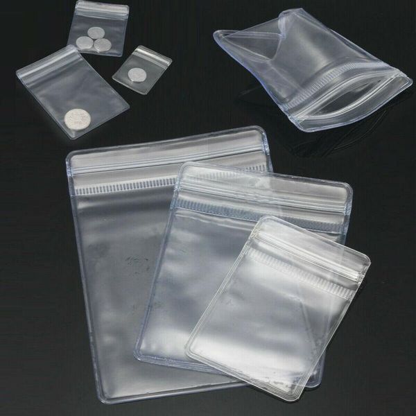 

storage bags 100pcs thick grip resealable self seal clear plastic poly bag