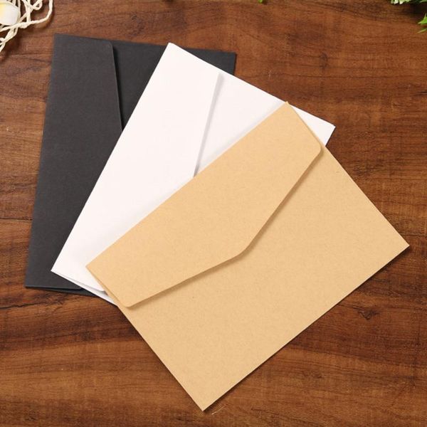 

24pcs kraft paper european style vintage business envelope gift postcard envelopes (black, white and beige color) wrap