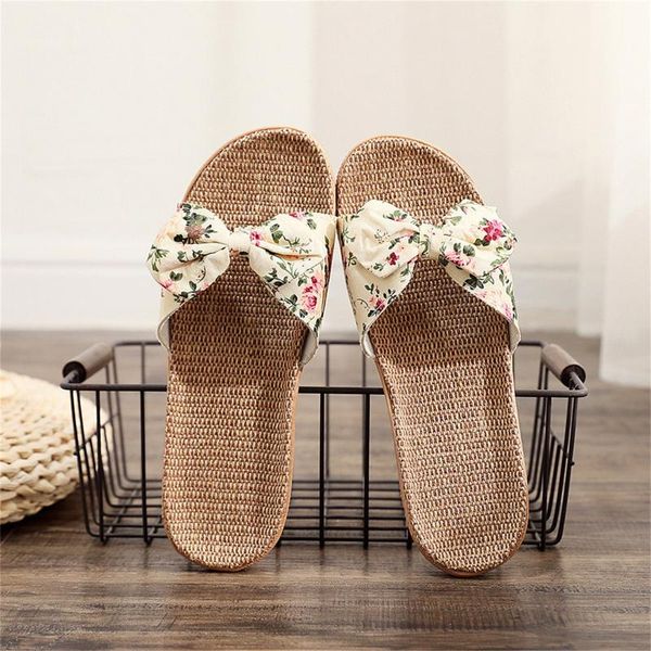

slippers summer flax women men casual linen slides multi-style non-slip eva home flip flops indoor shoes female sandals 2021, Black