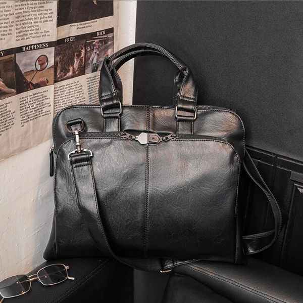 

shoulder briefcase leather designer handbag business lapbag messenger bags totes men's luggage wallets
