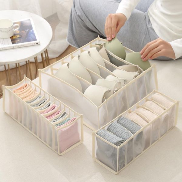 

storage drawers underwear panties foldable box washable closet clothes drawer mesh bag compartment home organizer