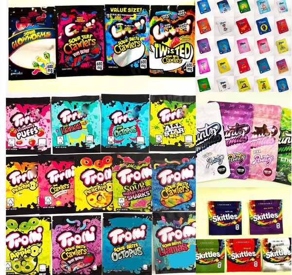 

new design custom printed mylar bags 600mg 1oz trrlli errlli trolli puffs all star mix ocs liamas sealed zipper y7ouolui