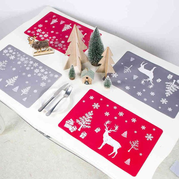 Новые украшения творческие рождественские PVC печать пищевой еды Mat, 6 комплектов приставок каждый_Тоон