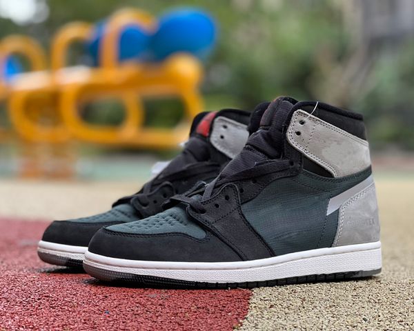 

jumpman 1 high og basketball shoes element gore-tex x black grey mens womens trainers sports sneakerss with box