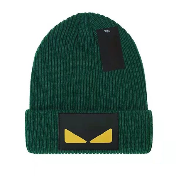 

classic knitted hat men women winter beanie good qualitylittle monster fashion warm letter casual outdoor cap caps, Blue;gray