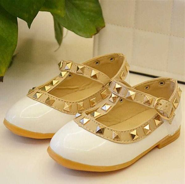 

fashion kids toddler girl clinch leather single shoes children roman styles casual wholesale 26-30 210529, Black;red