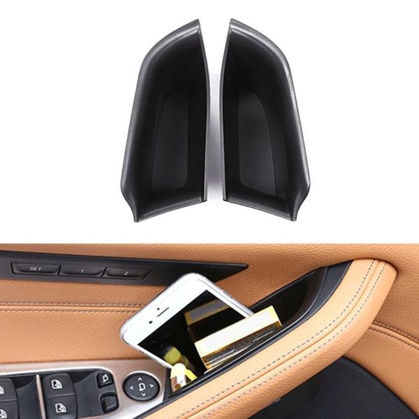 

car inner side front door handle armrests storage box tray holder for 2021-2021 5-series g30 g31 styling accessories organizer