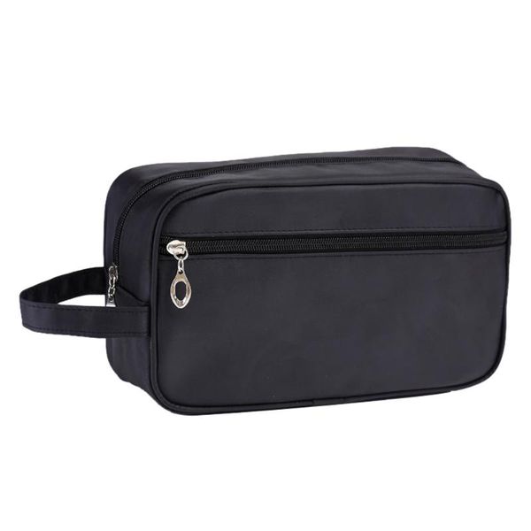 

storage bags waterproof large capacity outdoor makeup cluth black mens toiletry bag travel wash pouch