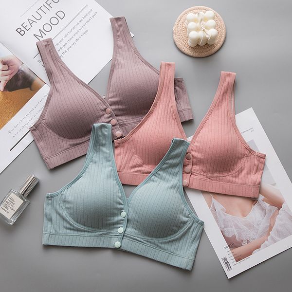 

nursing bra pregnant women underwear maternity breastfeeding front closure sier lactancia lingerie dropshiping, Black;white