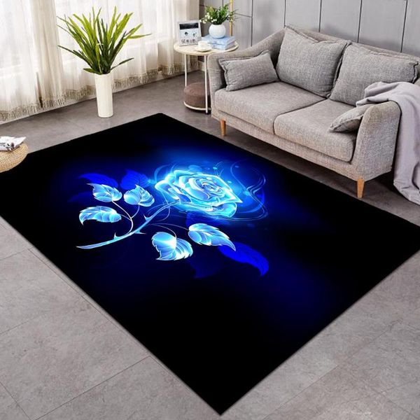 

carpets blue flowers women room decor carpet and rug living large tapete bedroom children play game tent non-slip floor mats