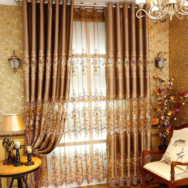 

curtain for bedroom living room factory direct embroidered products luxury curtains & drapes