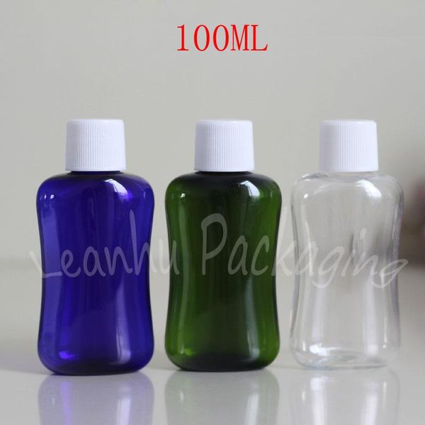 

storage bottles & jars 100ml flat plastic bottle with white screw cap , 100cc emulsion / shower gel hand cream sub-bottling, empty cosmetic