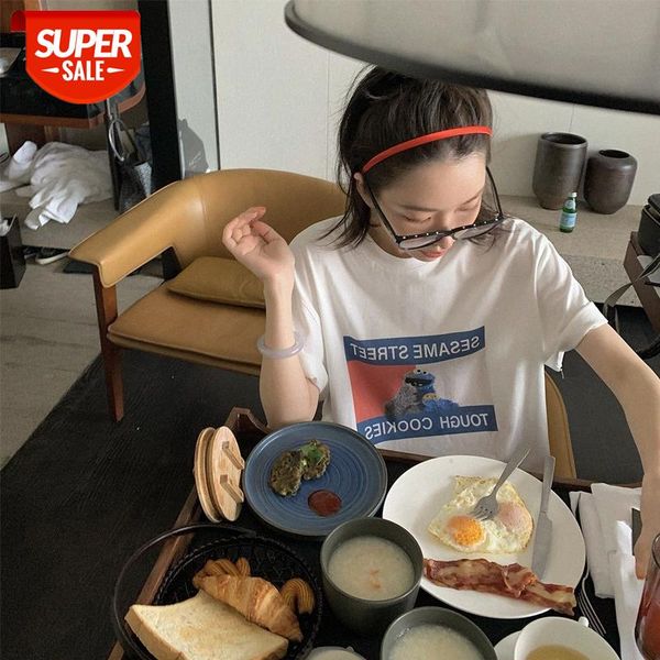 

[joint tee] white cotton short-sleeved t-shirt women's black inner bottoming shirt round neck pullover #dn2f