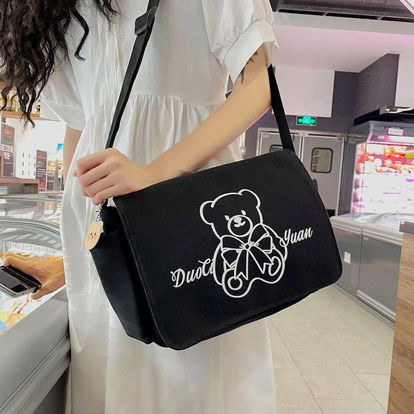 

evening bags big canvas tote women shoulder bag fashion large capacity messenger for 2021 bear crossbody women's