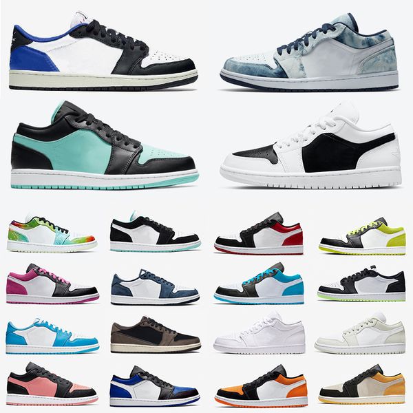 

basketball shoes travis scotts x fragment university blue gold washed denim chicago court purple unc 1s men women trainer