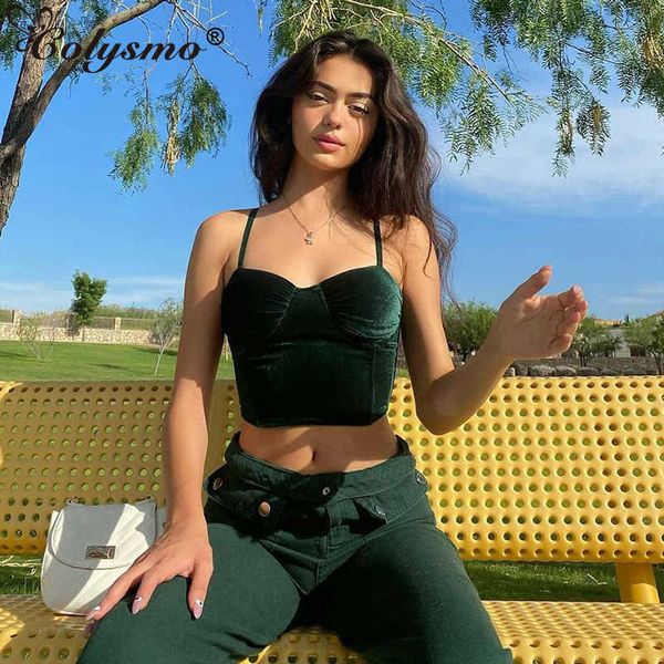 

colysmo velour corset ruched cami adjusted spaghetti straps tank women casual outfits fashion backless party wear 210527, White