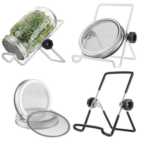

stainless steel strainer lids mesh screen filter seed sprouter germination cover kit sprouting for mason jars germinator garden planters & p