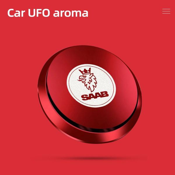 

car air freshener for saab 9-3 9-5 93 95 900 9000 accessories logo perfume dashboard fresh fragrance ufo shape