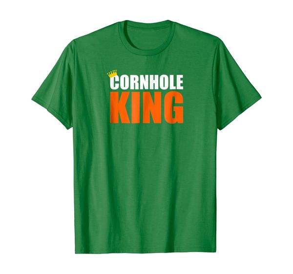 

cornhole king t shirt for cornhole game winners, champions, White;black