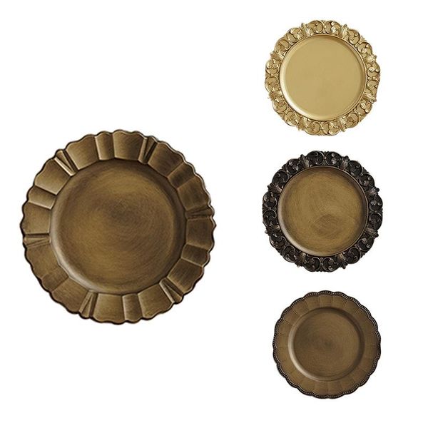 

kitchen storage & organization retro round tea pot cake tray home wedding decoration dessert jewelry display plate