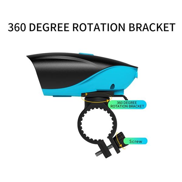 

electronic bike bell ring 140db cycling bicycle horn speaker lights waterproof outdoor light usb rechargeable flashlights torches