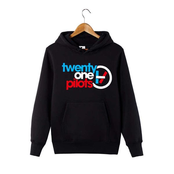 

twenty one pilots hoodie for men/women double line hoodie pullover s-5xl, Black
