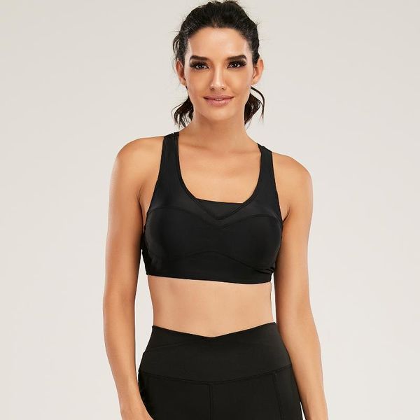 

yoga outfit tqtqkk solid black women workout push up sports bra high impact running padded seamless brassiere sport top