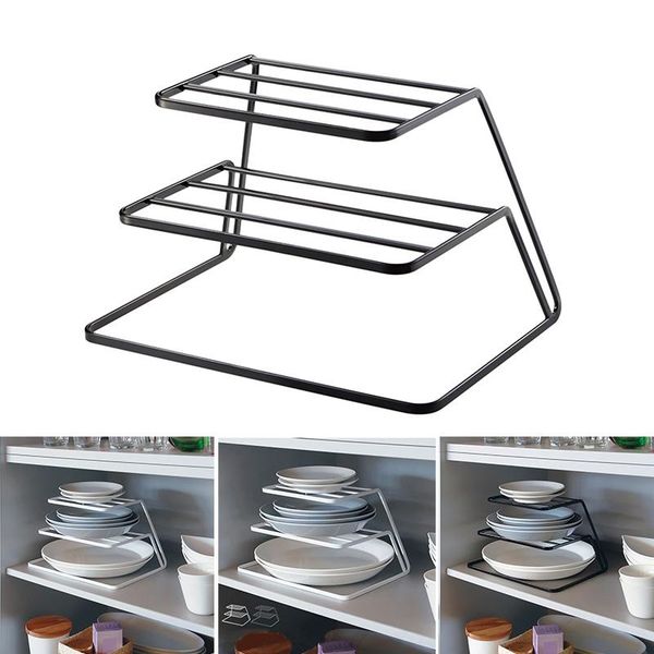 

hooks & rails 3-tier counter and cabinet corner shelf organizer for home kitchen simple shaped ja55