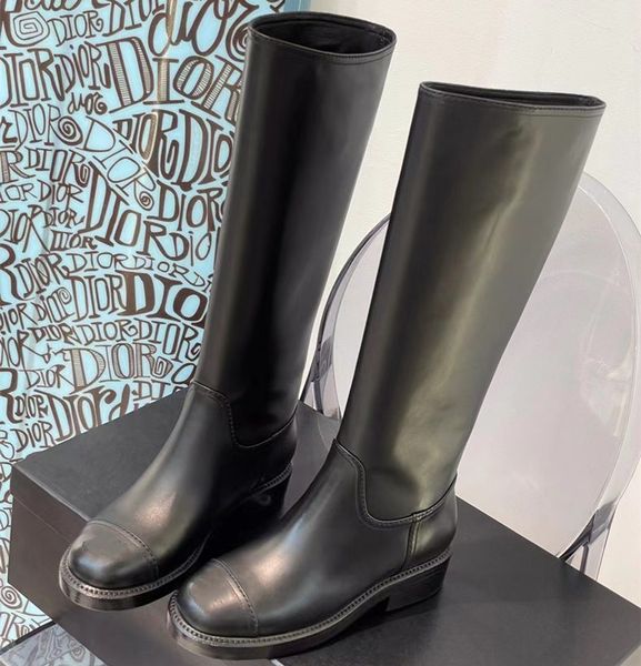 

2021 designer shoes martin ankle boots women's shoe classic embroidery counter 1:1 100% calf leather famous bran af1 long tube british, Black