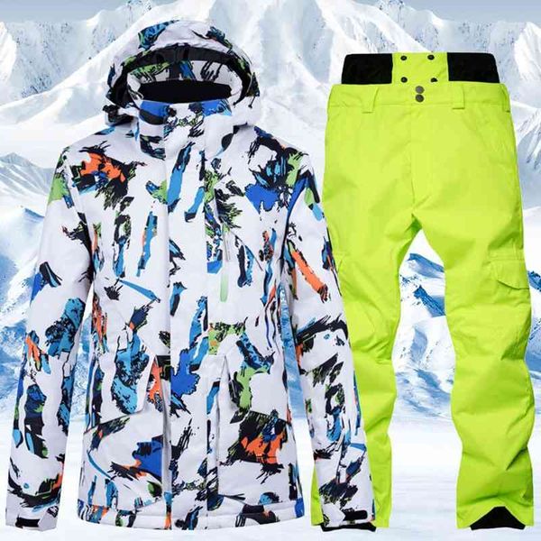 

2020 new winter ski suit warm windproof snowboard jacket men waterproof outdoor sports snow jackets and pants skiing clothes