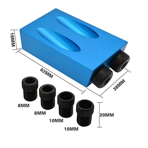 

professional drill bits inclined hole locator kit wood clamp fixture carpentry tool accessories durable for woodworking mf999